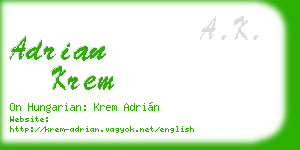 adrian krem business card